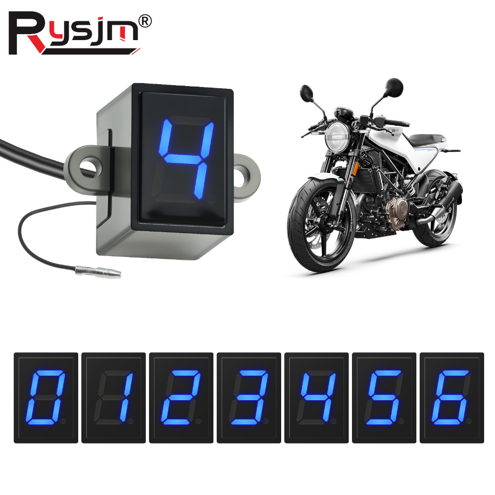 Motorcycle Gear Blue - N 블루 LED 라이트 6단 디스플레이