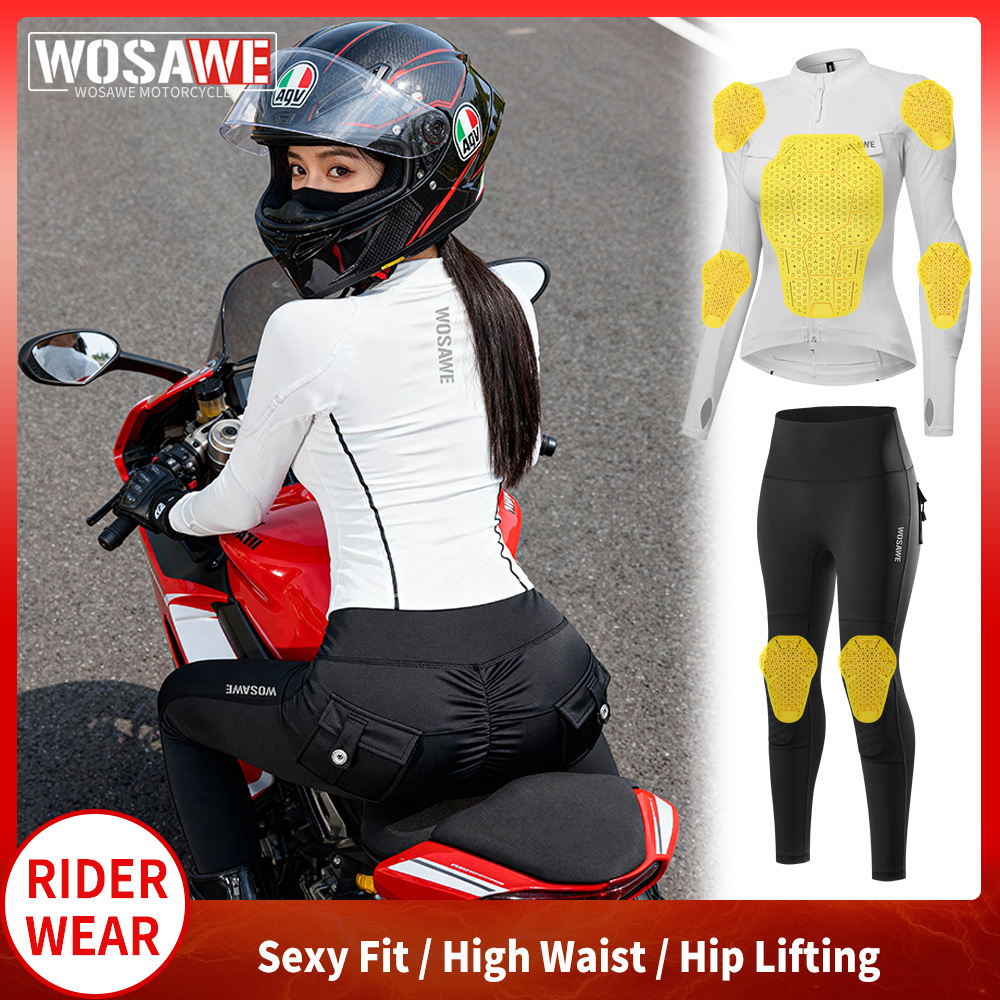 Motorcycle Gear Jacket And Pants - WOSAWE 여성용 오토바이 자켓 및 바지