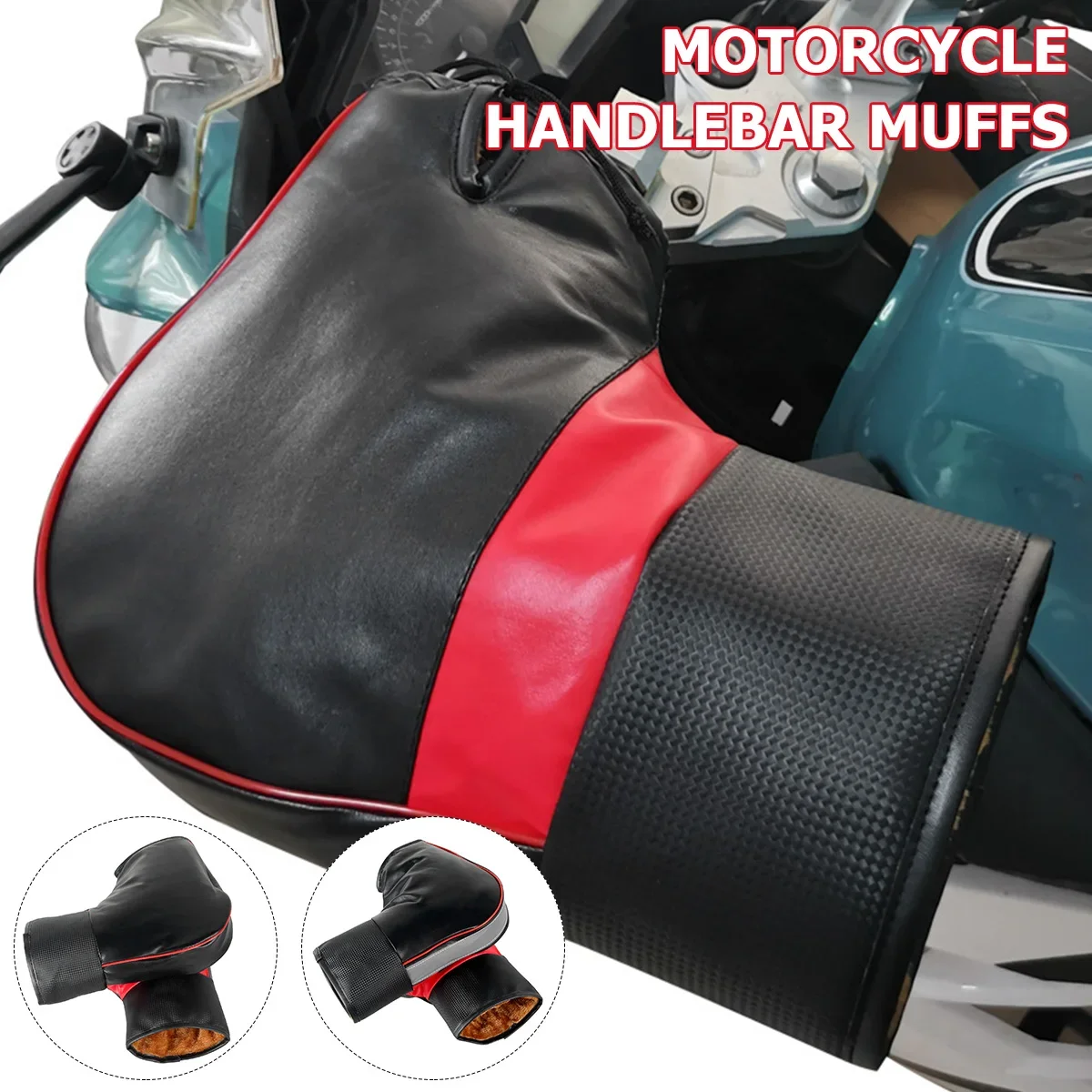 1 쌍 오토바이 핸들 바 커버 겨울 배터리 자전거 앞  - Motorcycle Gear Gloves 리뷰 및 가격