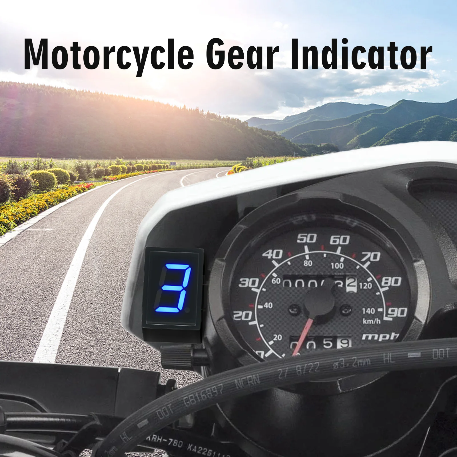 슈퍼 6단 변속기 디스플레이, 범용 오토바이용 디지털  - Motorcycle Gear Blue 리뷰 및 가격