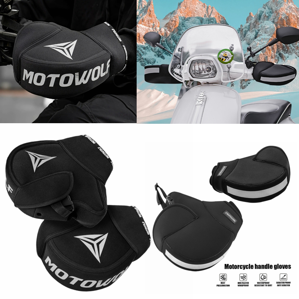 오토바이 두꺼운 따뜻한 핸들 바 머프 방수 스쿠터 그립 - Motorcycle Gear Gloves 리뷰 및 가격