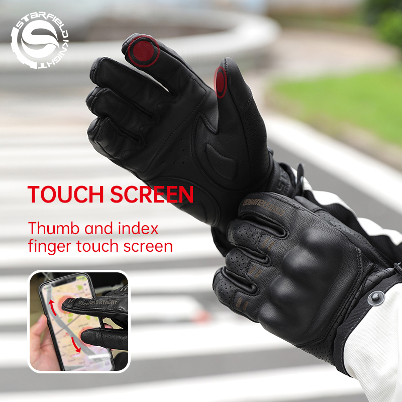 SFK 리얼 염소 가죽 블랙 오토바이 라이딩 장갑 미끄 - Motorcycle Gear Gloves 리뷰 및 가격