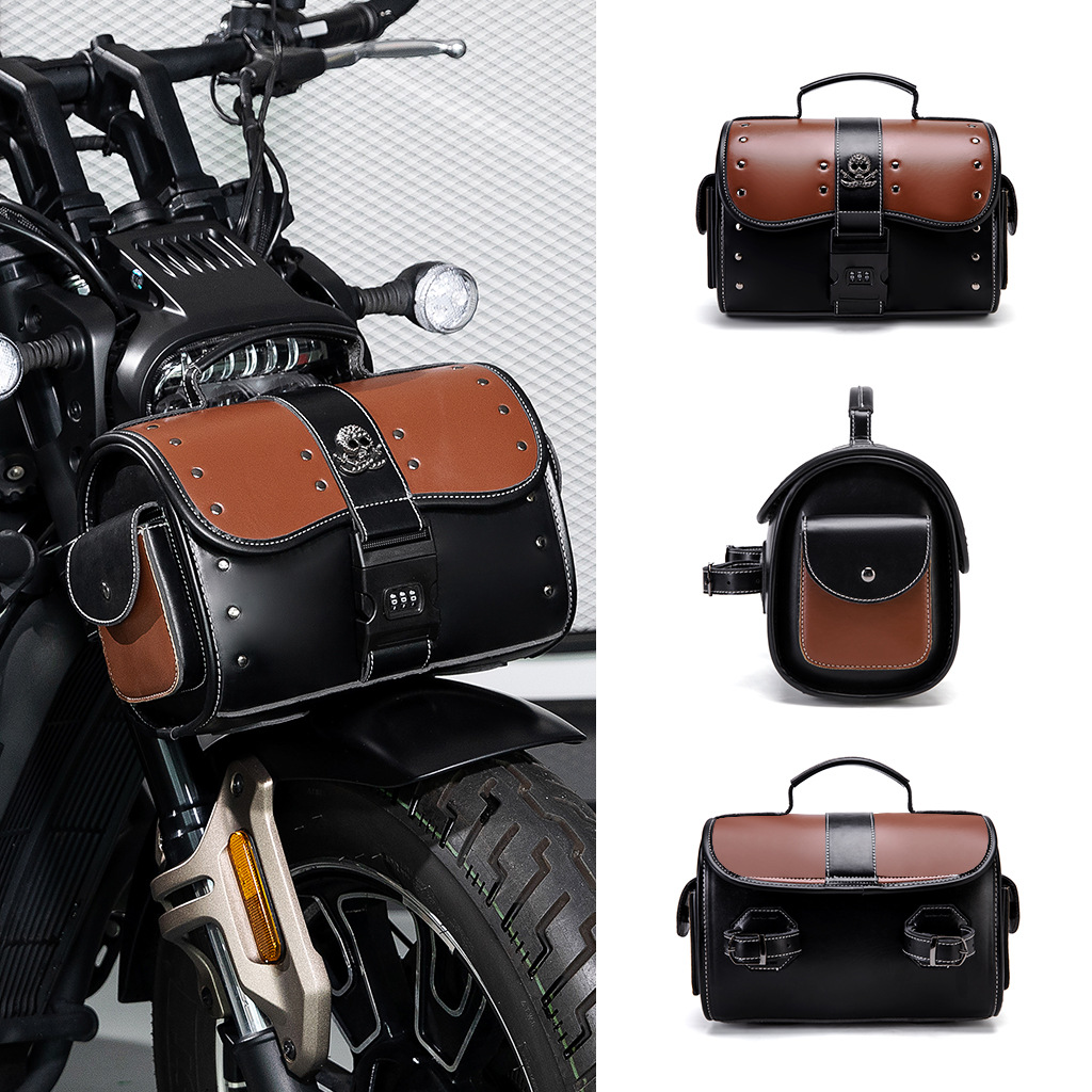 빈티지 해골 모터사이클 사이드 백 리벳 엣지 디자인 P - Motorcycle Gear Backpack 리뷰 및 가격