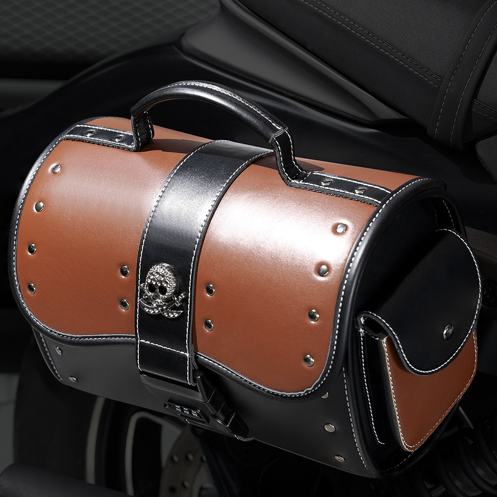 빈티지 해골 모터사이클 사이드 백 리벳 엣지 디자인 P - Motorcycle Gear Backpack 리뷰 및 가격