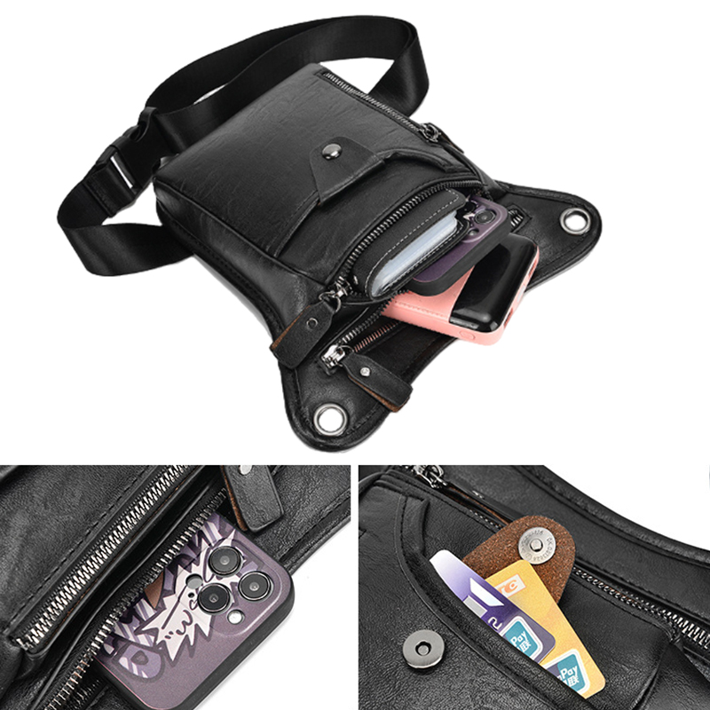 빈티지 PU 가죽 허리 팩 드롭 레그 백 남녀 방수 오 - Motorcycle Gear Backpack 리뷰 및 가격